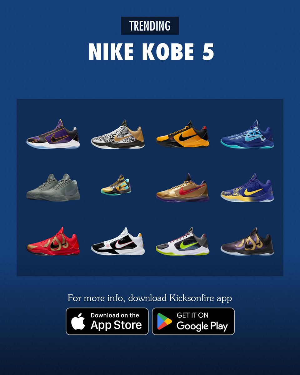 kicksonfire's tweet photo. Nike Kobe 5 Protro Dodgers Rush Blue / Wolf Grey release August 15, 2026 for $200.
Want a drop alert? →
https://t.co/RNbrhEZJ98 https://t.co/TYTIiDnNRE