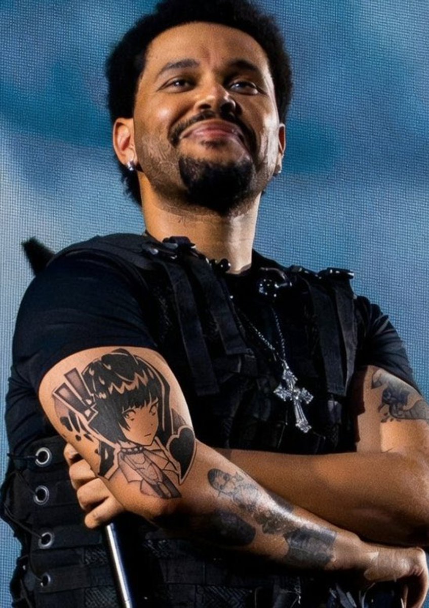 InternetH0F's tweet photo. The Weeknd revealed a potential idea for a Doctor Tae Takemi 'Persona 5' tattoo 

The Weeknd recently became a superfan of the 'Persona' series and revealed that he fumbled the opportunity for the in-game romance option with the character https://t.co/upE2URzy5v