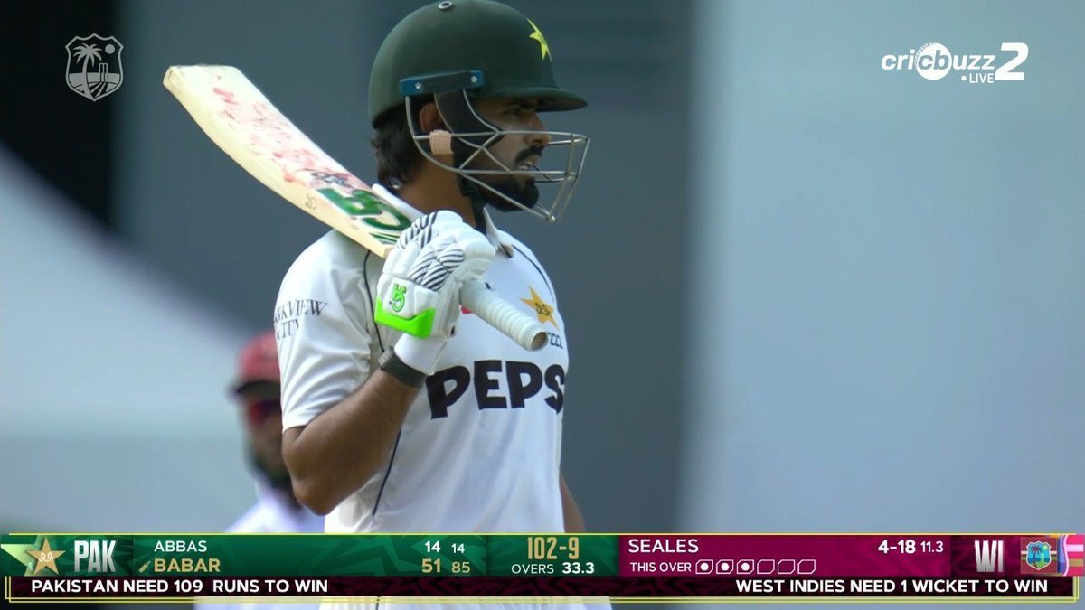 saadimalik22's tweet photo. Fraud Azam giving the strike to the tailender he's not take more risks himself.😂🤡🔔
#PAKvWI https://t.co/CF6xOL3bR5