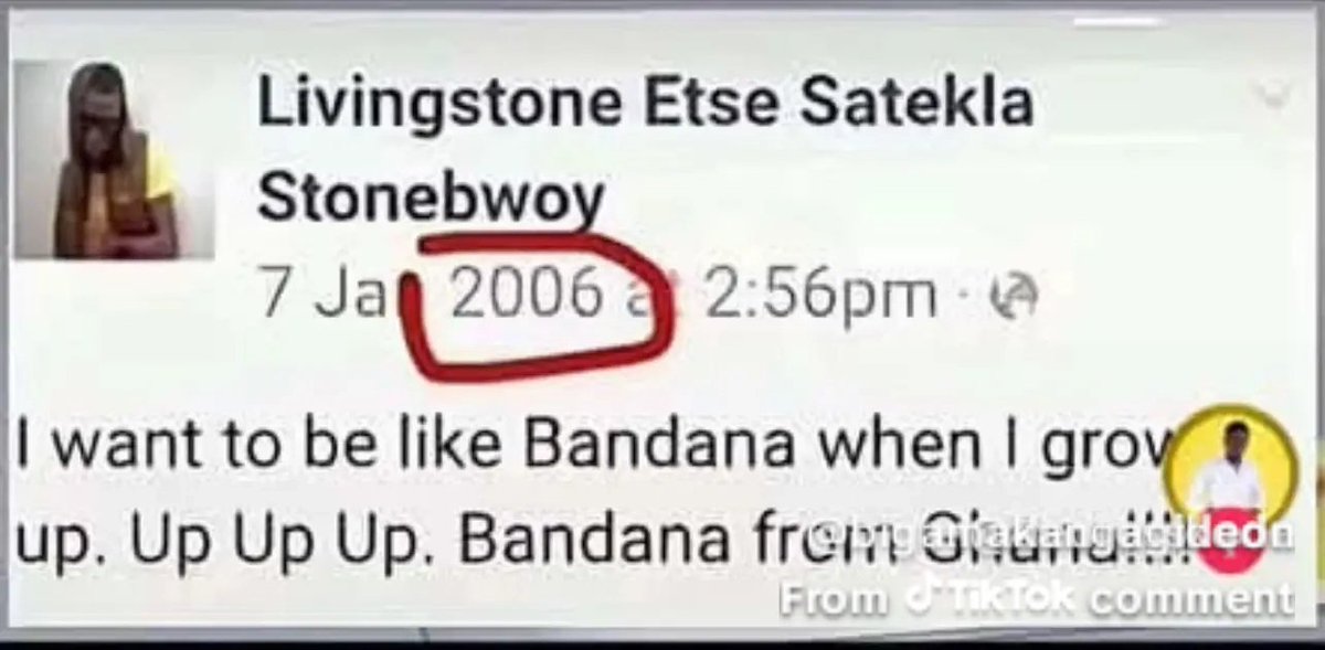 MsStarkly's tweet photo. @stonebwoy Bro Stone this be ur post in 2006 way you post am on Twitter now X ..
 That you wanna be like ur then GoodFada bandana now Shattawale ,so rydees you wanna rock shoulders with ur bossu... you can cry we SM fans we no see you sef..🤧🤣 https://t.co/oFic07WIjh