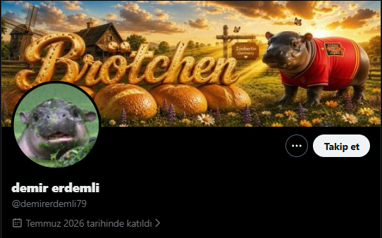BazookaXBT's tweet photo. @demirerdemli79 Tamam küçük hipopotam. Çok tatlısın seni mi kıracam. Hemen kahvehaneye dayılarla sohbet etmeye gidiyorum. https://t.co/kHvskoYez3