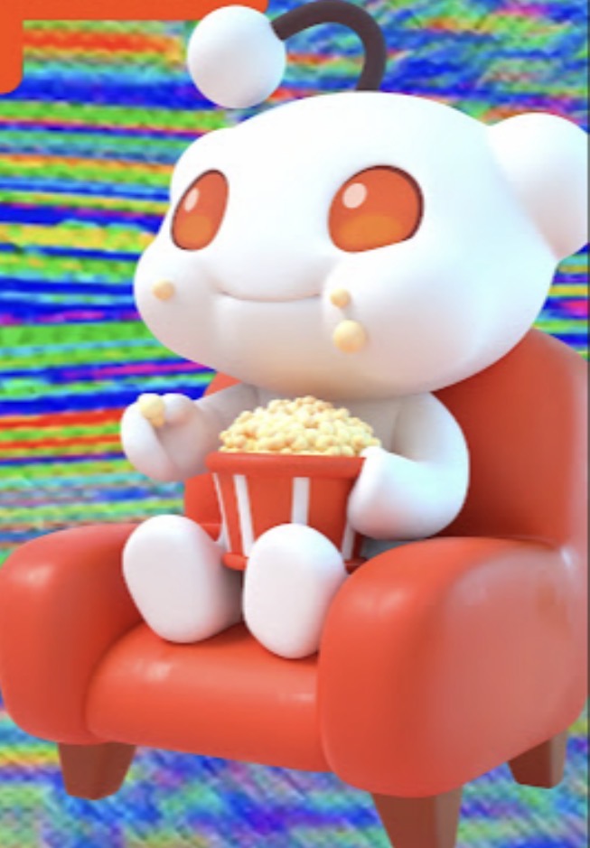 w2_official's tweet photo. An “Reddit” enjoying a Film of Sorts. With him is a delicious bowl of #HotButteredPopcorn. https://t.co/3DvQCzHAsp