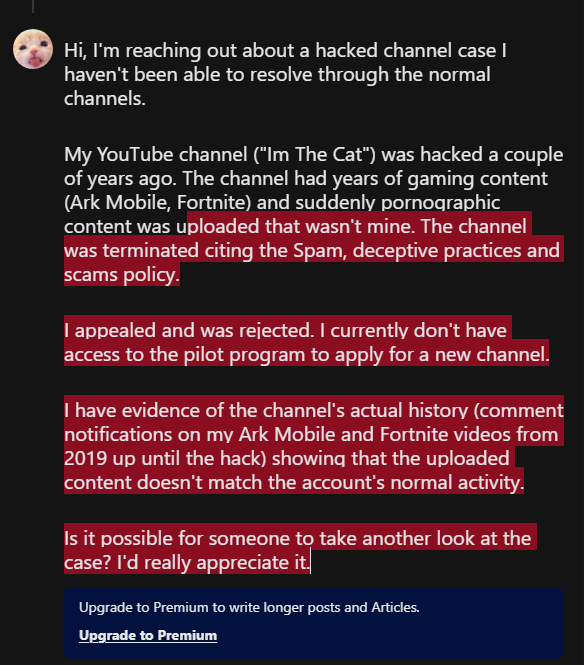 M1trilo's tweet photo. @TeamYouTube Thanks for the quick reply! https://t.co/WM10xzFzBA