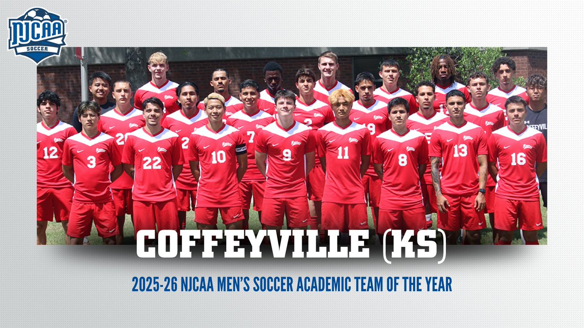 NJCAA_Soccer's tweet photo. 🏆 @redravensports has been named the 2025-26 #NJCAASoccer Men's Academic Team of the Year with a 3.85 GPA!  

Full list | https://t.co/L9DN02H1Sr https://t.co/ETVxhugTTK