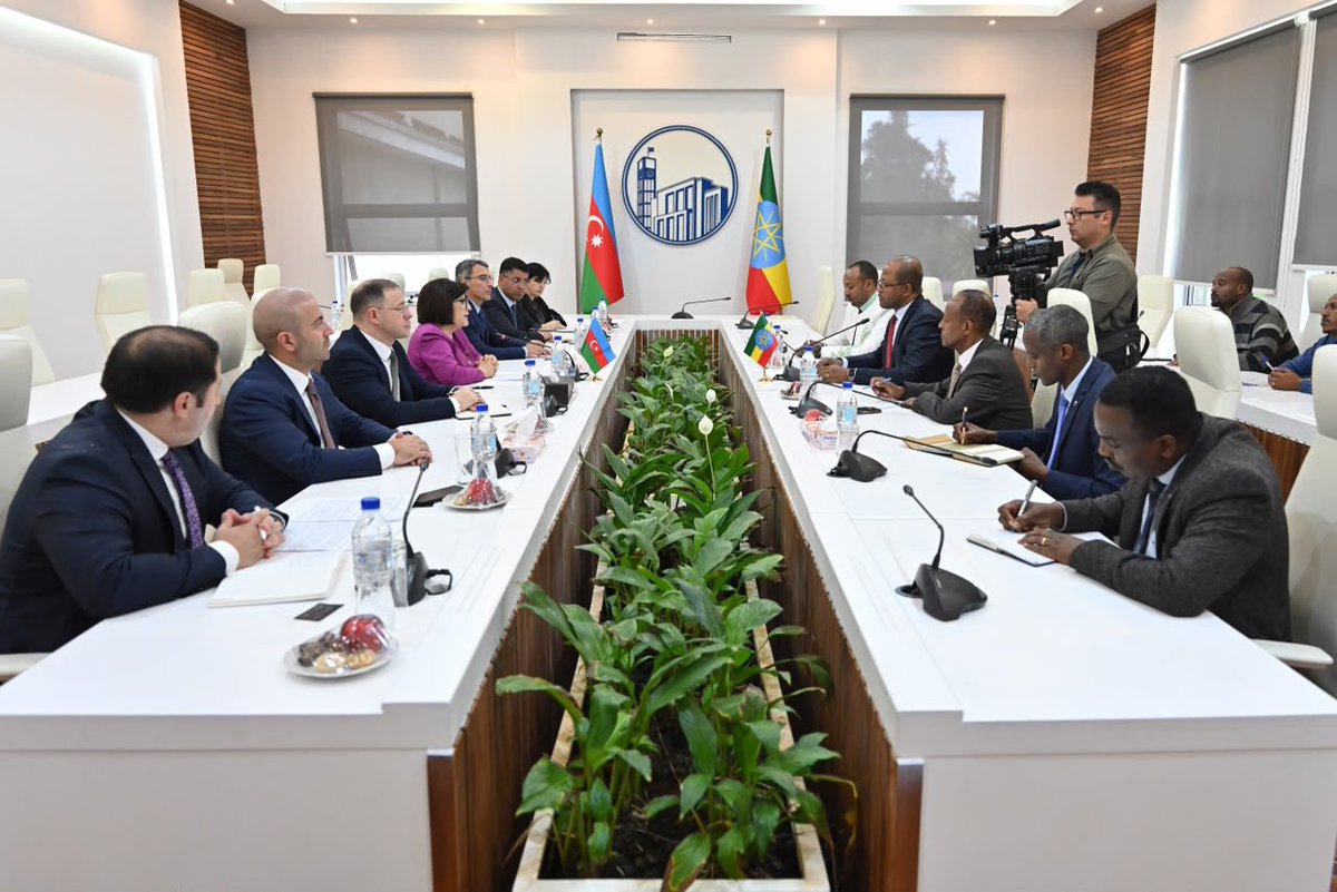 Speaker_Az's tweet photo. Efiopiya Federativ Demokratik Respublikasının Xalq Nümayəndələri Palatasının sədri Tagasse Çaffo ilə görüşdük.

It was a pleasure to meet with H.E. Mr. Tagesse Chafo, Speaker of the House of People’s Representatives of the Federal Democratic Republic of Ethiopia.
@TagessechaffoD 

We emphasized the importance of expanding inter-parliamentary cooperation, strengthening dialogue between our legislatures, and promoting collaboration in areas of mutual interest for the benefit of our peoples.