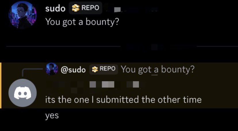 sudosu01's tweet photo. Itβs very difficult to mentor people but the end goal sometimes is result.
2 students and 1 got a bounty already.
I keep dragging them despite understanding their tight schedules with their 9-5 role. π
A side hustle for them I think. π
#sudo https://t.co/5beOAhfWn5