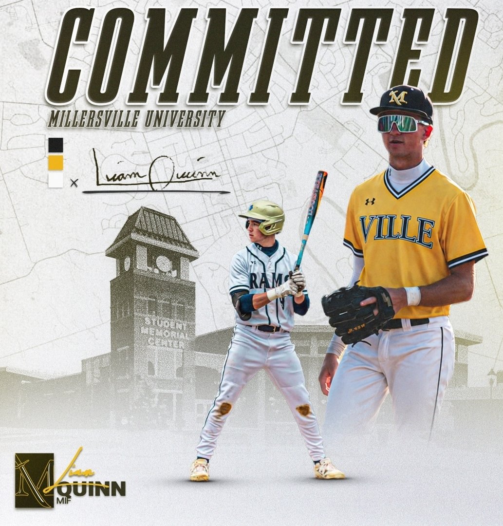 liamquinn2027's tweet photo. Grateful for my family, coaches, and teammates who have supported me along the way.
Thank you to Coach Shehan and the Millersville staff for giving me this opportunity!Cant wait to get to work.
#rollville
@coachshehan
@villebase
@SFRamsBaseball 
@cgofpa 
@NextLVLProspect https://t.co/HZUTb2BEj3