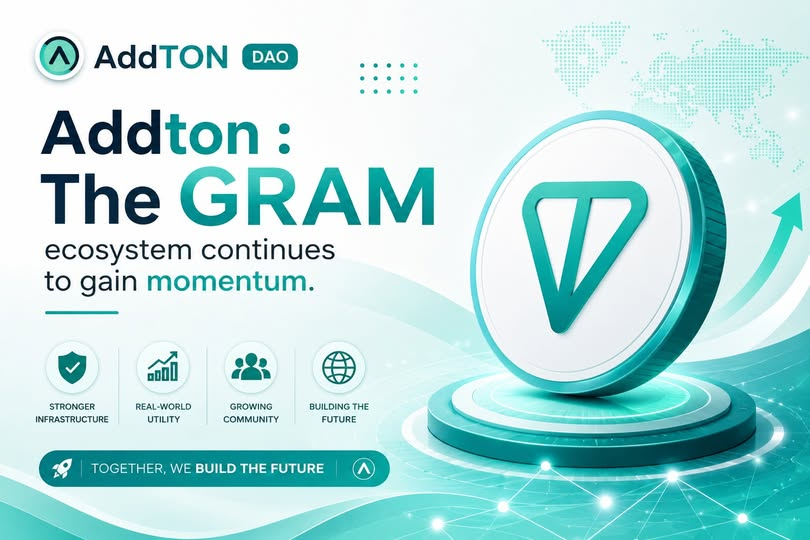 addtondao's tweet photo. AddTON | $GRAM  Ecosystem Update
The GRAM ecosystem continues to gain momentum.

🔹 Growing wallet adoption
🔹 Expanding exchange support
🔹 Focused on real-world utility &amp; Web3 innovation

Building the future of Web3, together.

#AddTON #GRAM #Blockchain #Web3 #cryptocurrency https://t.co/SHzXnZWwHx