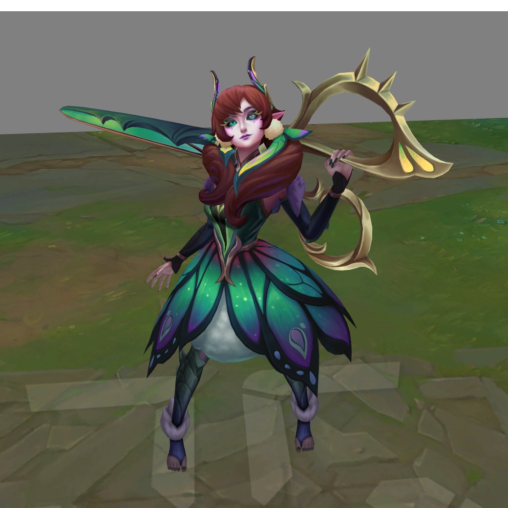 Julex_Gameplays's tweet photo. Winter Faerie Court Gwen chromas in-game 1/2 https://t.co/0q3lkaKahm