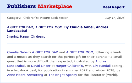 childbookart's tweet photo. ✨Thrilled for these Bright artists who have new book deals!  #kidlitart #kidlit 🎨 📚 
@PublishersWkly @PublishersLunch https://t.co/hYNwgShzH5