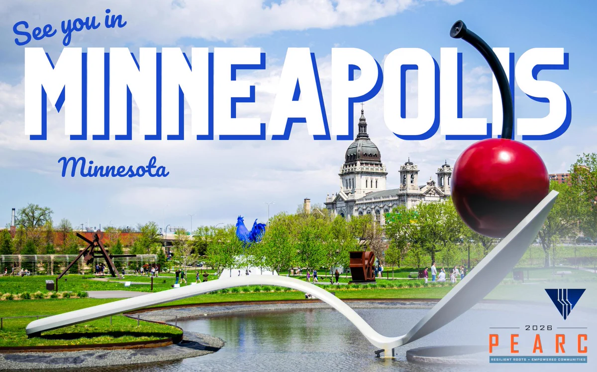 Postcard-like graphic with landmarks hat reads "See you in Minneapolis, Minnesota"