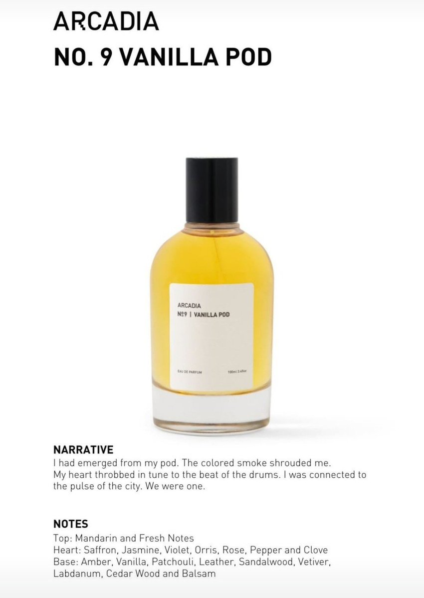 Scentprint1977's tweet photo. Arcadia By Amna من دار النيش الإماراتية

وصلني عطرين من هالدار عن طريق صديق لي .. 
يُشكر عليهم!

العطرين فيهم جمالية عطرية، وطابعهم العام جلدي دخاني بخوري عنبري عودي 

🔺️Vanilla Pod
 شرقي تابلي جلدي دخاني ، خشبي فواح
اسم العطر فيه فانيليا بس ماشميت أي ريحة فانيليا  واضحة ( يجوز ان مخي مسوي بلوك للفانيليا ) 🤦‍♂️
العطر ثقيل، شتوي، رسمي.

🔺️JINX
الرائحة تبدأ متمردة، ودخانية، ودافئة، ثم تمر بمرحلة زهريّة عشبية خضراء ، وتستقر في النهاية كرائحة بخورية عوديه خضراء (اشلون لا تسألني)😅

بحثت عن البراند، لقيت عندهم عطور ومجموعات كثيرة تستحق التجربة..

شكرا لصديقي اللي خلاني اتعرف على هالبراند 🤝

#رابطة_عشاق_العطور