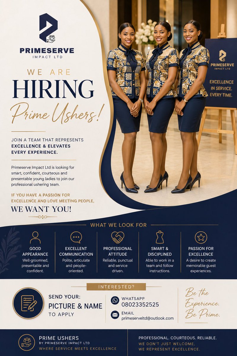 PrimeServeeltd's tweet photo. WE ARE HIRING!!! https://t.co/f1jp6gxfC2