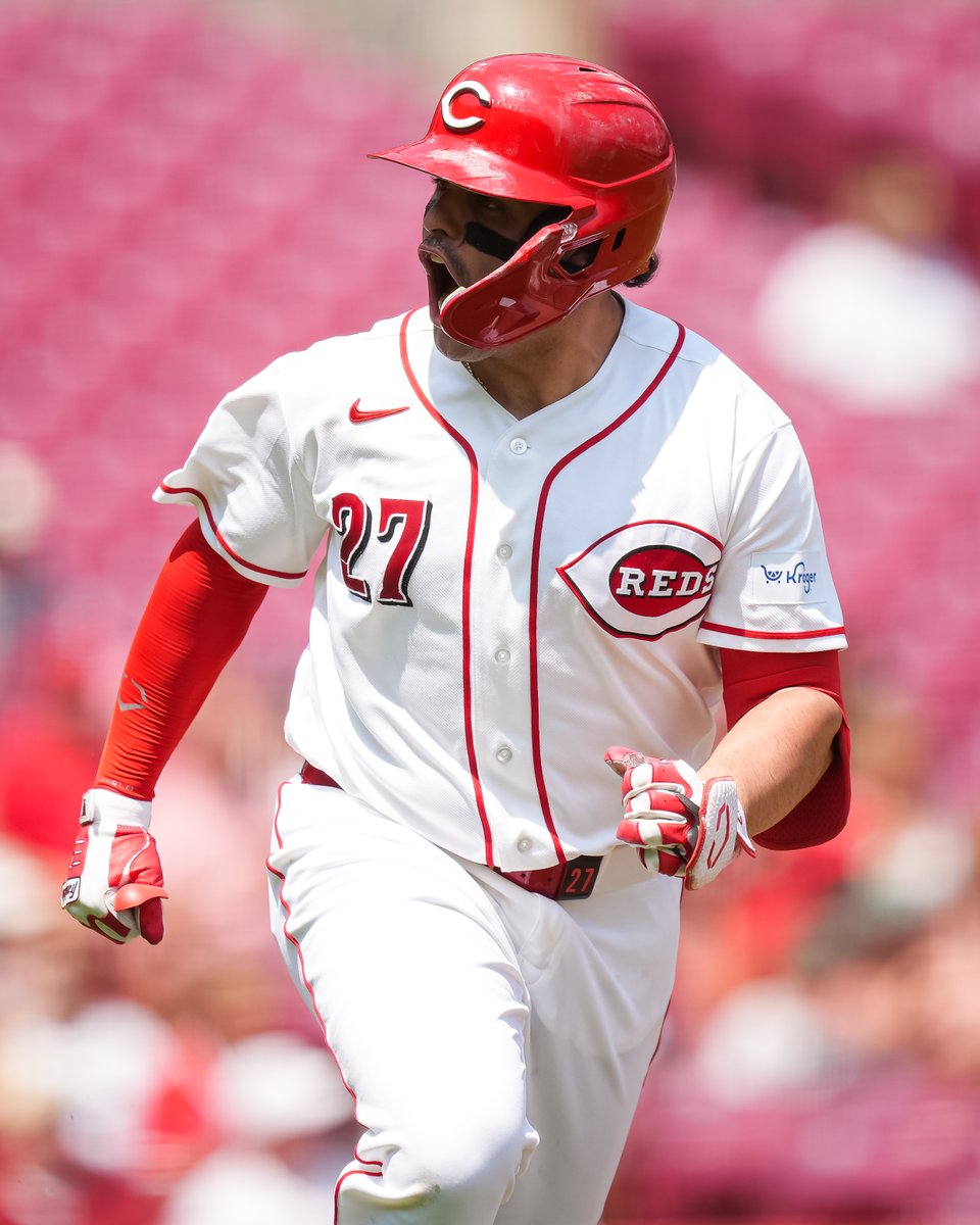 Reds's tweet photo. Sal Stewart is the first Reds rookie to have at least 20+ RBI in 3 different calendar months in a season https://t.co/XE4HNrOdFz