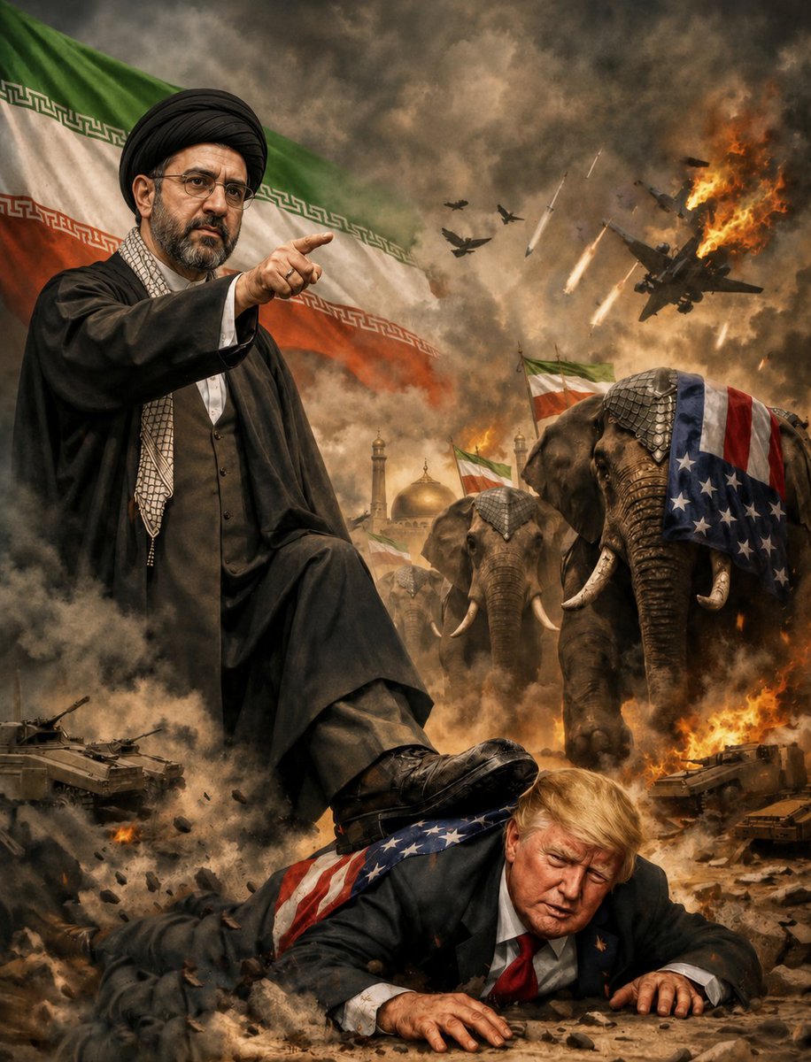 _KhodaBiamorz's tweet photo. @realDonaldTrump You lost the strait of Hormuz to the new young Ayatollah Khamanei. You are a loser, Donald. https://t.co/xTd9loODo1