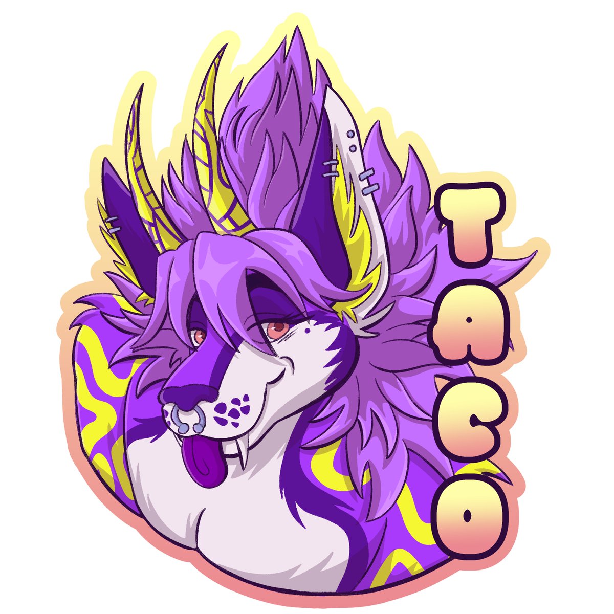 CrocoBait's tweet photo. Badge for @servicetaco !
Had an absolutely lovely time working with you, Taco's design was such a fun challenge ☺️
#furry #furryartㅤㅤㅤ https://t.co/ZLZ3MfoDWB