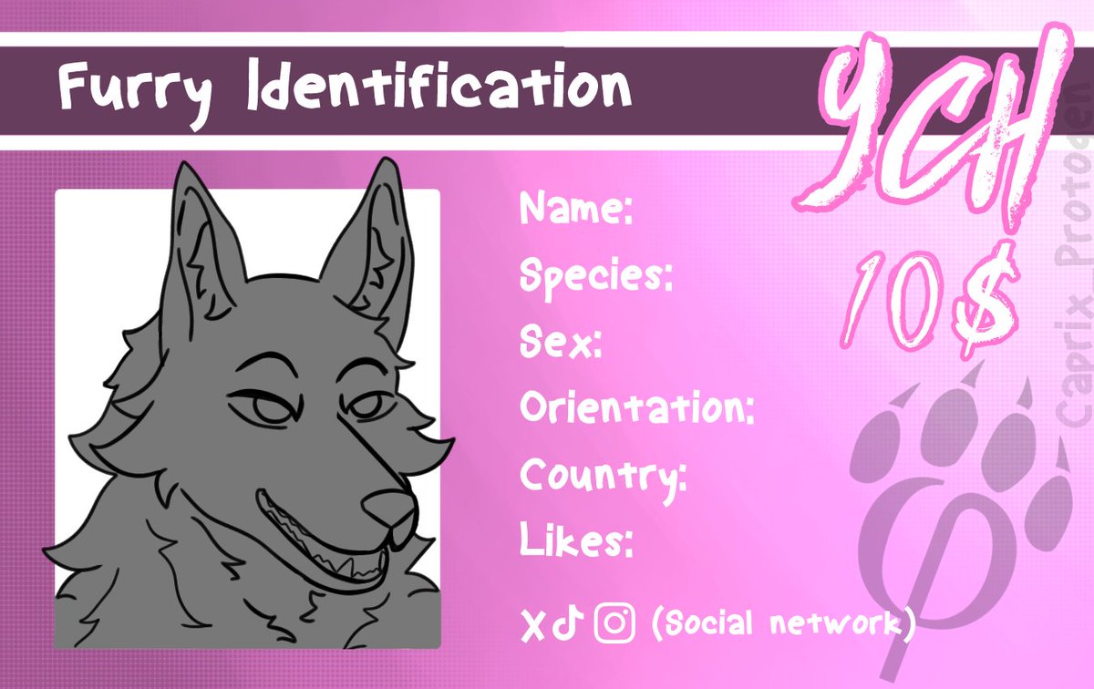 FickerLecker's tweet photo. 🎨 YCH / FURRY BADGE COMMISSIONS 🎨
(¡Consigue la ID de tu fursona!)

¿Qué incluye cada slot?

Precio: $10 USD por slot.
Estilo: Ilustración a Full Color de tu personaje + diseño personalizado tipo credencial/ID.
Slots disponibles: 10
More info via private message https://t.co/QPZEbycBdX