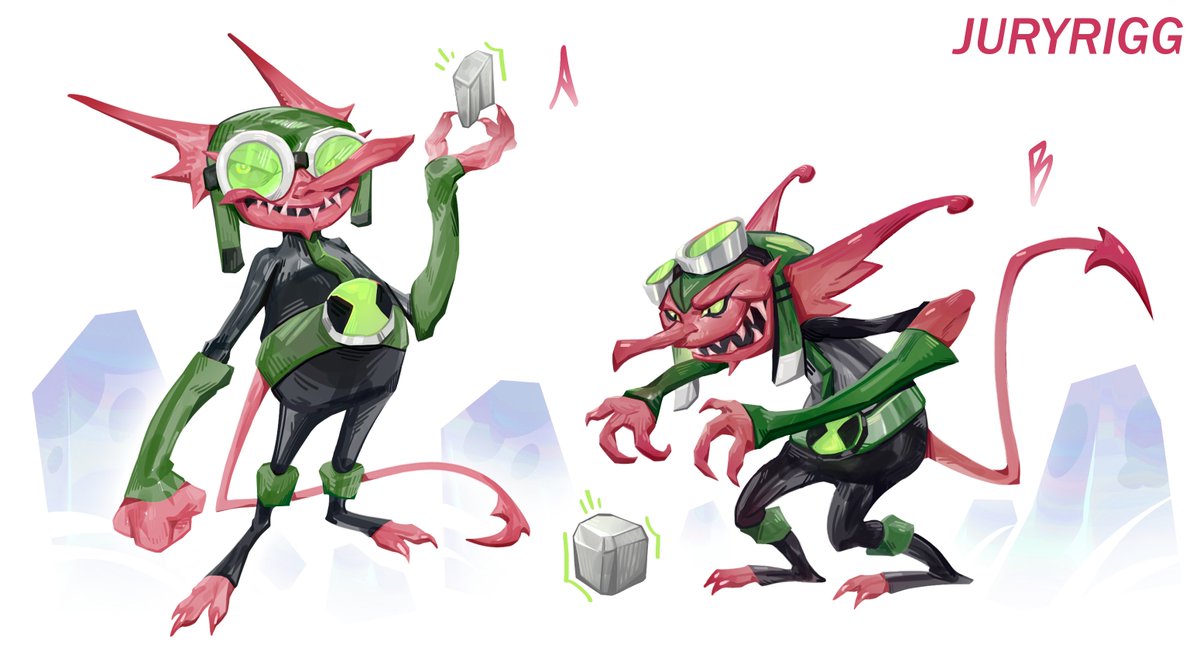 MaysonSchalcher's tweet photo. 😈My Reinterpretation of Alien Juryrigg - Ben 10  
FIX! FIX! FIX! FIX! 
#Ben10 #Juryrigg #Redesign #CharacterDesign #ConceptArt #CreatureDesign #AlienDesign #Sketch #WIP #FanArt #DigitalArt #ArtistOnX #ArtProcess #Ben10fanart #Omnitrix #CartoonNetwork #Diabrete #ben10classic #art https://t.co/UvT6UJ3A4X