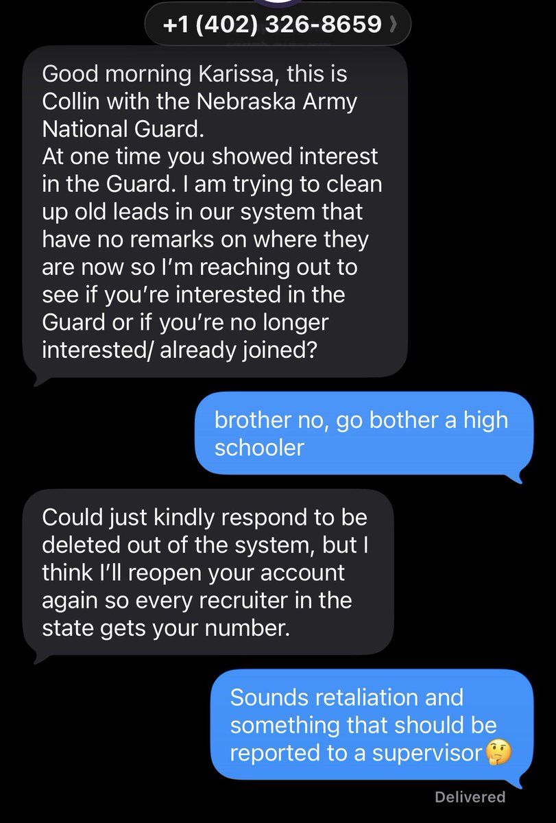 noblewestars's tweet photo. crazy conversation today with a @USNationalGuard recruiter https://t.co/WbfN8vZixz