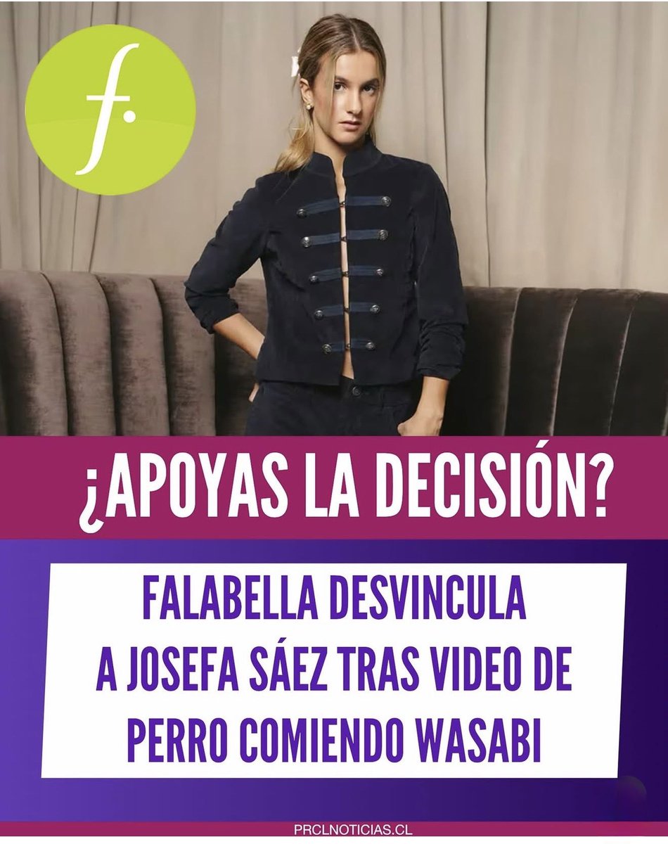 LaNiseMariela's tweet photo. Falabella puso fin a la relación comercial entre la "influencers" Josefa Sáez después de la controversia que ya sabemos. La empresa anunció que revisará sus políticas para futuras colaboraciones con influencers. Se logró gente! La marraqueta del té estará crujiente! https://t.co/q5HgHPavVw