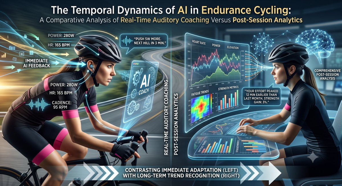 alphanomeai's tweet photo. The Temporal Dynamics of AI in Endurance Cycling: A Comparative Analysis of Real-Time Auditory Coaching (e.g. @Domestiquelive) Versus Post-Session Analytics

https://t.co/RroJ7IrQCm https://t.co/PepN27WDXX