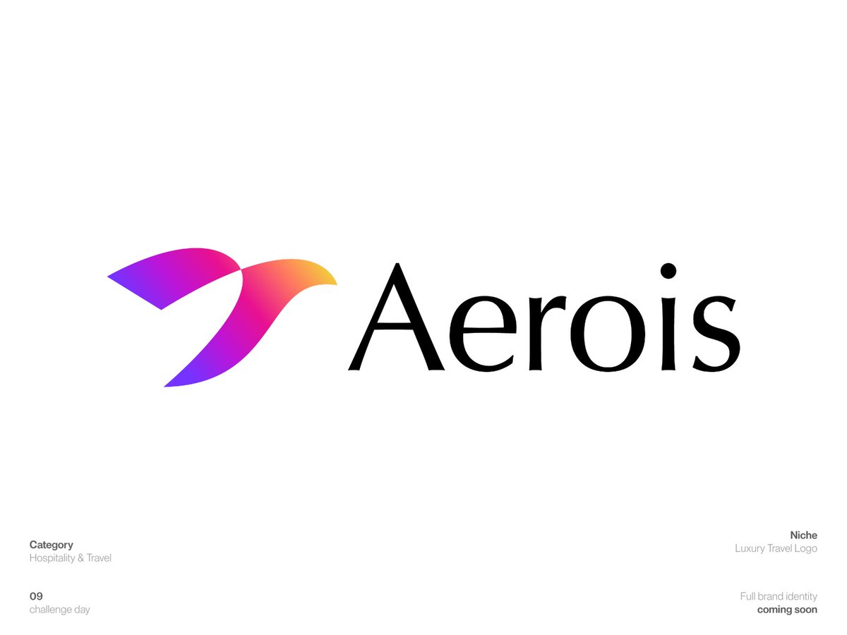 MARakibKhan1's tweet photo. Aerois | Luxury Travel Brand Identity ✈️
#LogoDesign #BrandIdentity #TravelLogo #LuxuryTravel #HospitalityBrand #LuxuryBrand #MinimalLogo #ModernLogo #Branding #VisualIdentity #LogoInspiration #GraphicDesigner #BrandDesigner #CreativeDesign #GradientLogo #TravelBrand https://t.co/eb90FTpEak
