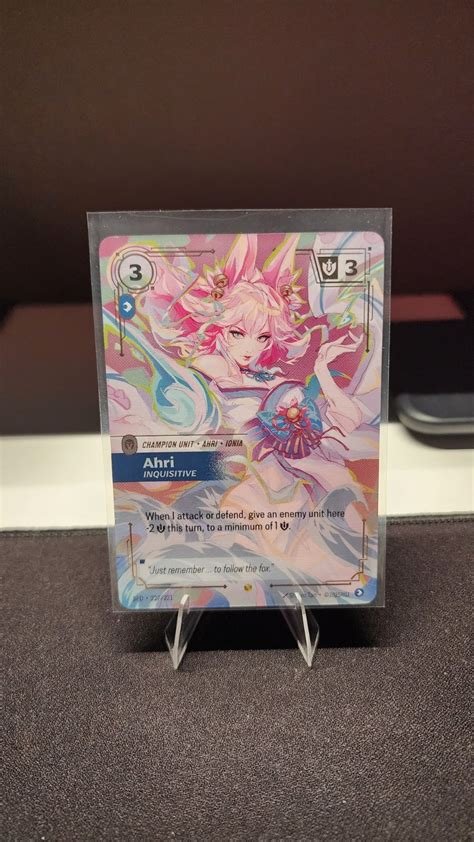 hardarkness's tweet photo. @SonRebell This is Ahri. The card is insane! https://t.co/Zovt3FtRvq