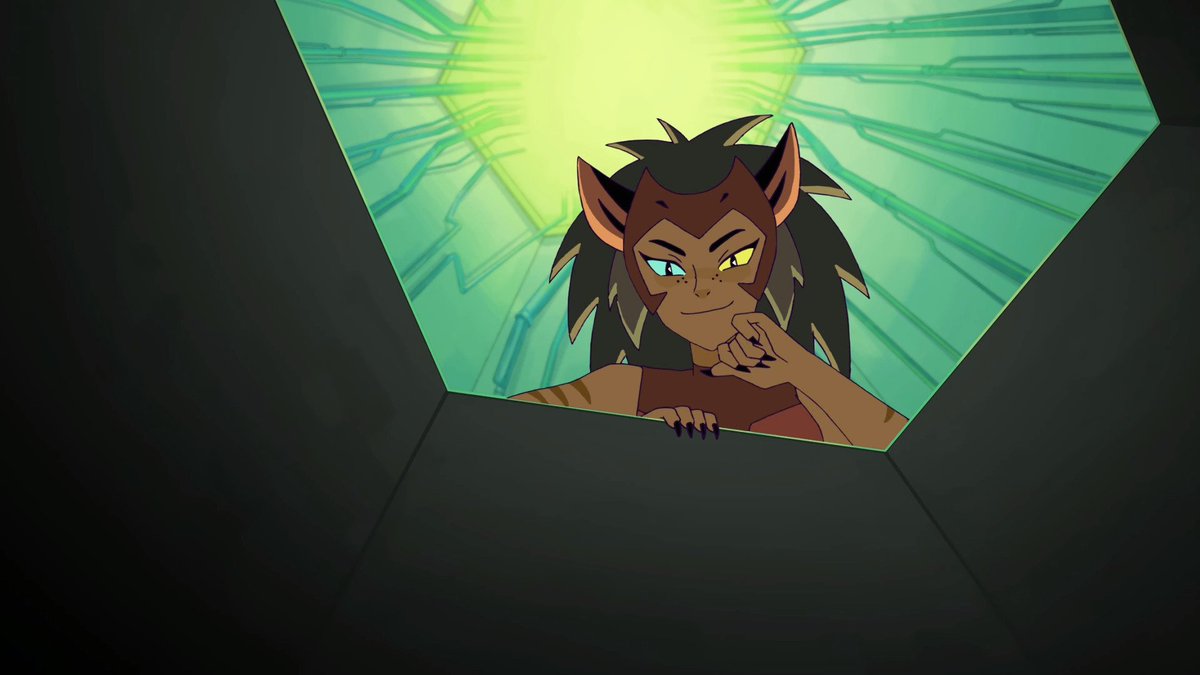 screencapnstuff's tweet photo. "I thought they were sisters??" vs literally catradora in season 1 (a thread):

their first interaction is flirting. https://t.co/I1NZUCUwsL