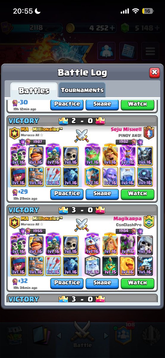 ALIBOUZEKRI8's tweet photo. 2k1   With Recruites Spam 😍😍
#clash #clashroyale https://t.co/8oLINH3ZPQ