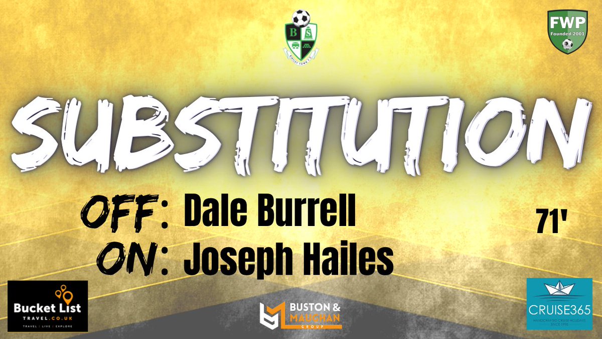 crooktown_afc's tweet photo. SUB: Joseph Hailes replaced Dale Burrell (71') https://t.co/e1JyoFsocw