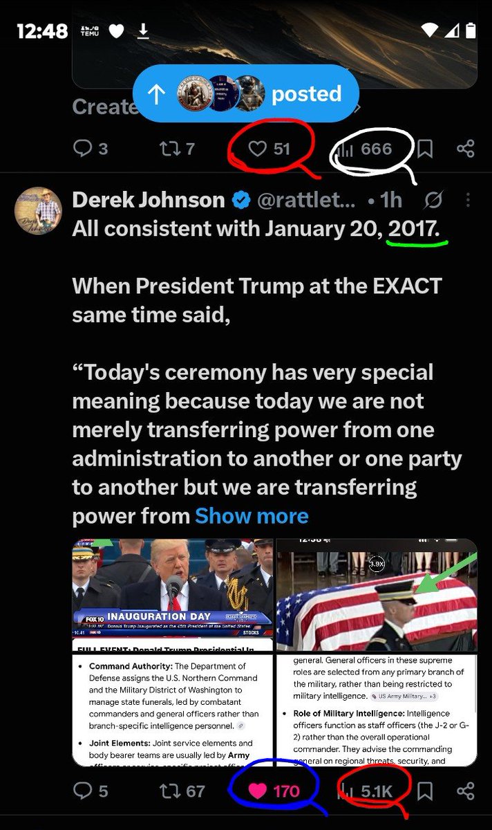 DeanDavis33's tweet photo. 🤗5️⃣1️⃣ #FiftyOne 🪽
6️⃣6️⃣6️⃣ #SixSixSix ❤️‍🔥
😏 #WhatAreTheOdds 😁
2️⃣1️⃣7️⃣ #TwoOneSeven 🐸
1️⃣7️⃣0️⃣ #OneSevenZero 😎 https://t.co/Yx9XQiieIB