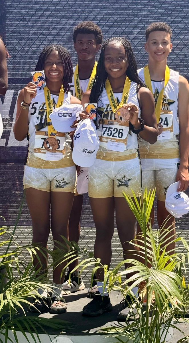 txstormtc's tweet photo. Congratulations to our 15/16 Mixed 4x800 Relay for placing 3rd at the 2026 USATF Junior Olympic National Championships. Way to go Aidan, Aaliyah, Drake, and Kynli! Texas Storm Proud. https://t.co/N2s36QxemJ