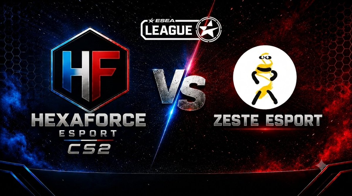 HexaForceEsport's tweet photo. Après un gros match 100 % francophone, nos joueurs s'inclinent face à Zeste Esport sur le score de 10 à 13. Ils gardent toutefois la tête haute et sont déjà tournés vers leur prochain défi, face à Abduloid !

📺 https://t.co/hsaLq9deSw
#ESEA #CS2 https://t.co/eifPiQ4fo2