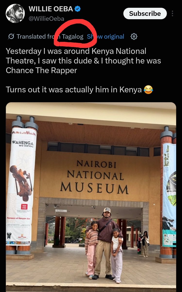 mswanjikuh's tweet photo. @WillieOeba When did Swahili become 'Tagalog'!? 🤔 https://t.co/RJ7RzzrKcH