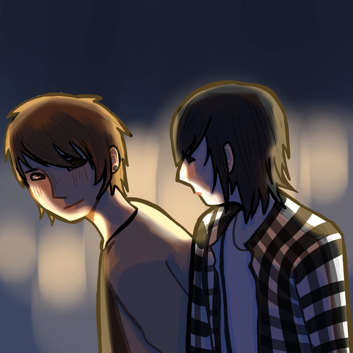 HINKOMAA's tweet photo. Phyaoi kiss #phanart #dnptwt https://t.co/qPWDl6rdw7