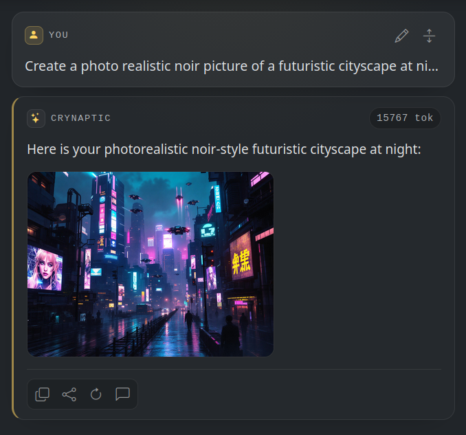 crynaptic's tweet photo. New update! Crynaptic has text-to-image generation! You can now use your bitcoin to generate AI images.

https://t.co/o4sMf3BEHR https://t.co/jMGTW7V7Ww
