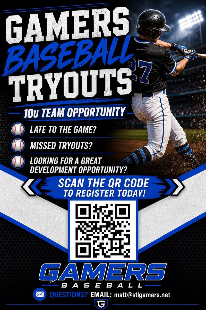 stlgamers's tweet photo. Gamers Baseball: 10u Team Opportunity with a couple roster spots available! https://t.co/gf6v0kkTSr