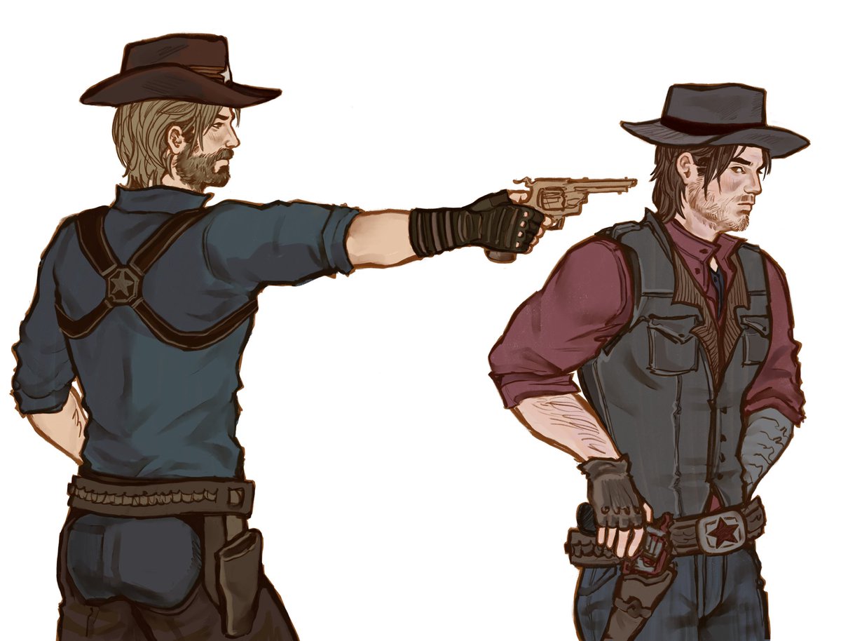 sealky0's tweet photo. stucky but theyre cowboys #buckybarnes #steverogers #art #wip https://t.co/V6OnUOl8uP