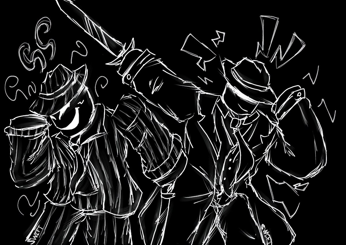 SwiftTheMoth's tweet photo. I wonder who would win between these two dapper men? 🤔 

Roblox: SWIFT_themoth
Discord: swiftthemoth
#forsakenloadingcontest https://t.co/2PaqnW7o3e