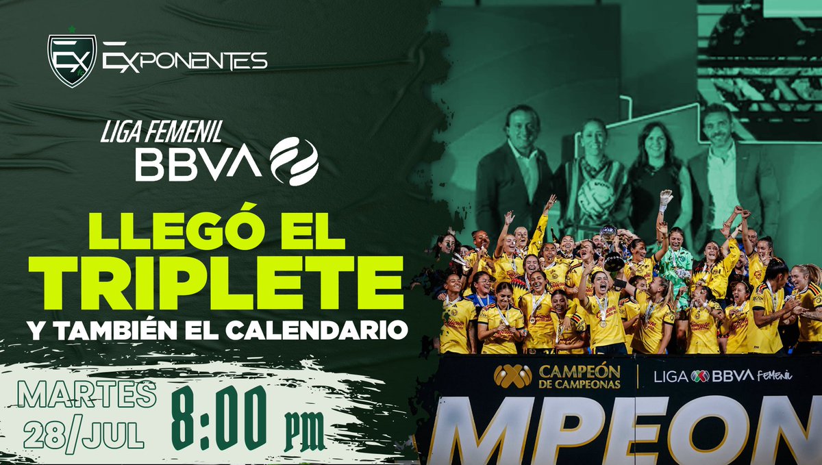 ExponentesFC's tweet photo. ¡HOY es #MartEx!
¿América ya inició una era histórica?
Analizamos el nuevo formato de la Liga Femenil BBVA y sus grupos.
¿México está obligado a ganar el oro en los Juegos Centroamericanos?
Además, previa completa de la Jornada 1.
¡Te esperamos EN VIVO!
https://t.co/VQslShpZLp https://t.co/HfdsWN9r1y