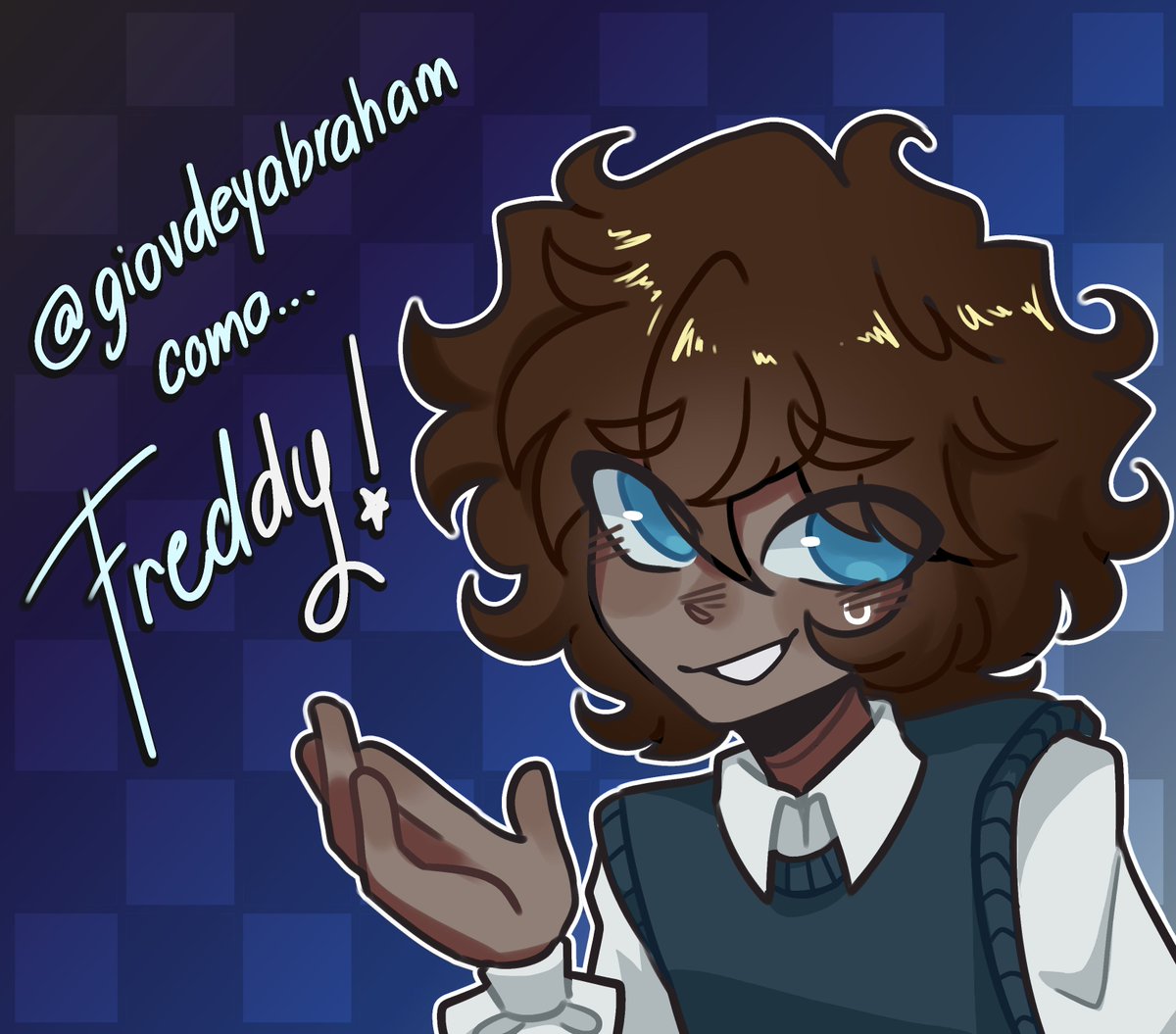 fnafAC's tweet photo. El chico que llegó a mitad de año a la academia! El es Freddy Fazbear 🐻🎤
Interpretado por @/giovdeyabraham su cuenta es de TikTok! Vayan a seguirlo, su increíble voz será la protagonista del show! 🌟
¿Qué secretos habrán detrás? 
#FNAFAC #fhstwt #fnafhs https://t.co/2LONFwlmrG
