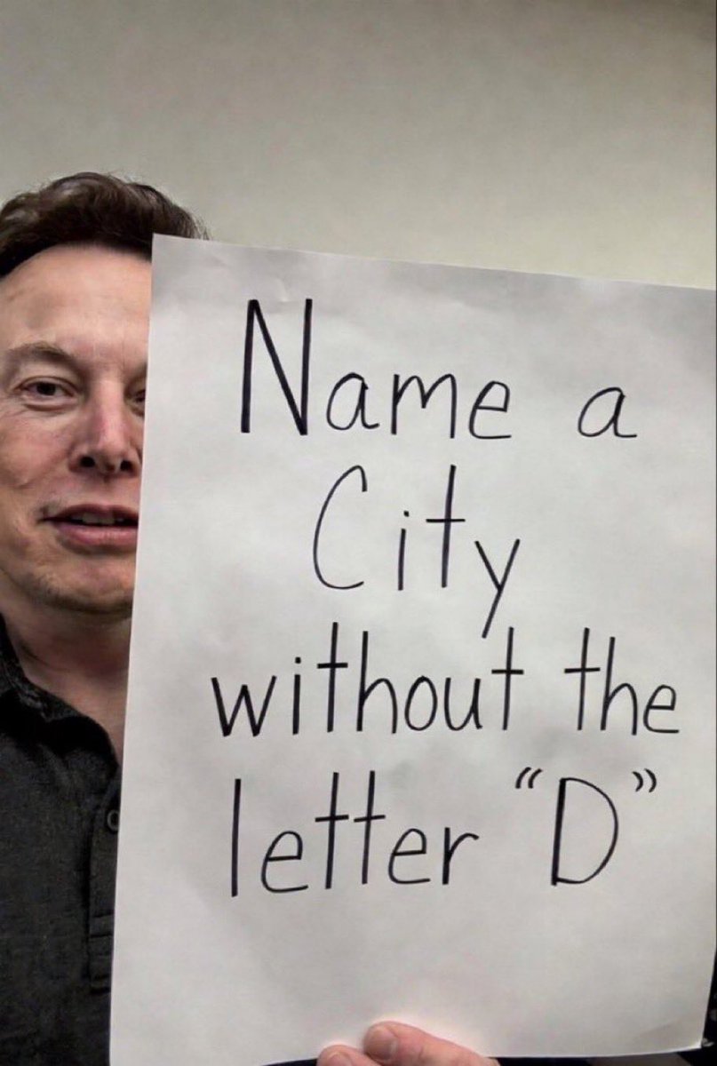 AmericaFirsa's tweet photo. Name a city without the letter 'D' https://t.co/4SffWYfh7h
