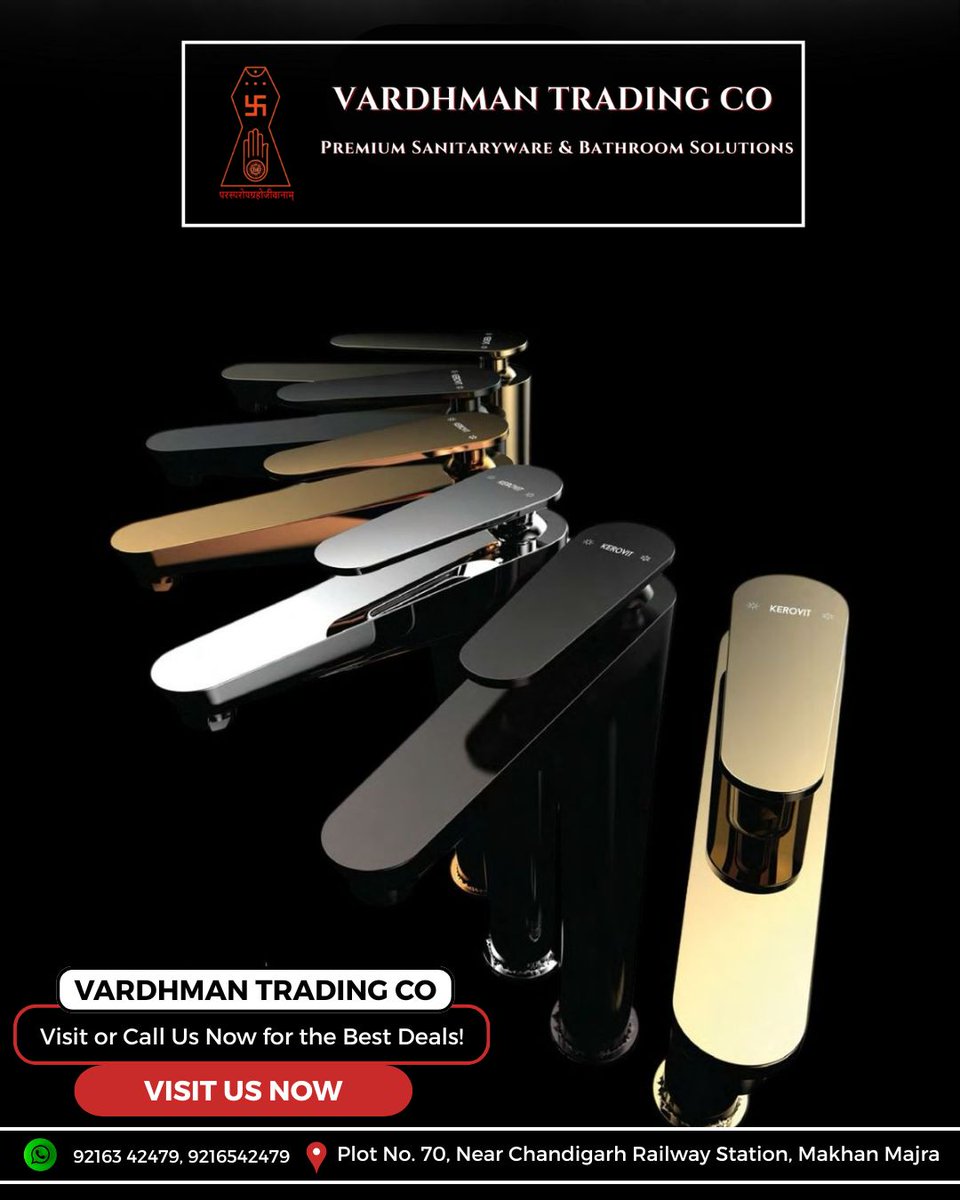 vardhmanCoChd's tweet photo. Premium Faucet Collection | SEO-Optimized Social Media Caption
✨ Elevate Your Bathroom with Premium Designer Faucets! ✨

✔ Premium Brass Construction
✔ Smooth Water Flow Technology
✔ Rust &amp; Corrosion Resistant Finish

📍 Visit Vardhman Trading Co. https://t.co/iee2UJwror