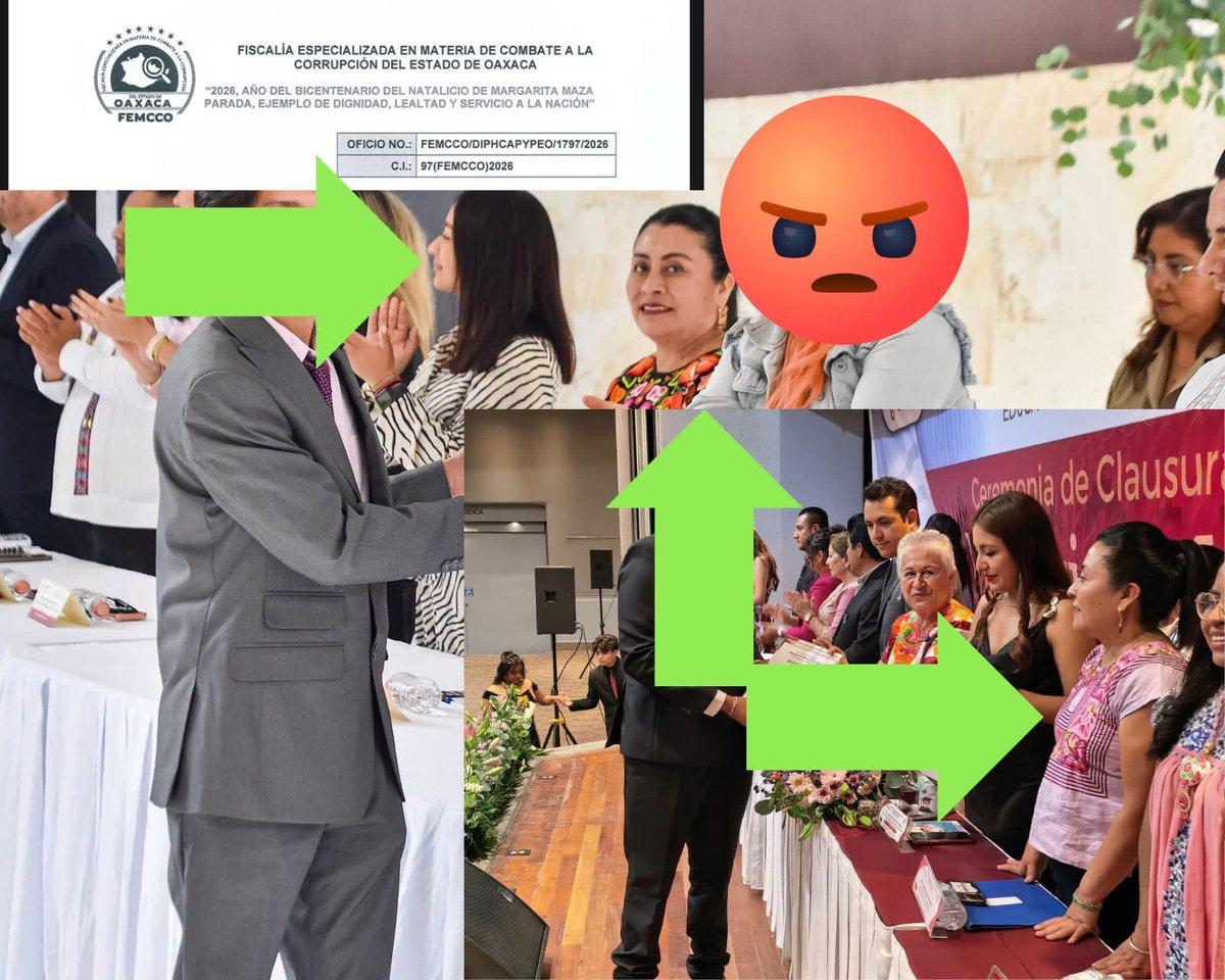 InquisidorOax's tweet photo. #Oaxaca LA EXDIRECTORA SEÑALADA POR EL DESFALCO DEL COBAO SE PASEA COMO INVITADA DE HONOR EN GRADUACIONES DE LOS PLANTELES 01 Y 39

Sayda Morales Bustamante

Angélica García Pérez, la exfuncionaria bajo cuya gestión el Colegio de Bachilleres del Estado de Oaxaca (COBAO) quedó sumido en una crisis financiera severa, fue recibida como “invitada especial” en las ceremonias de graduación de los planteles 01 Pueblo Nuevo y 39 Nazareno Etla. La reaparición ocurre mientras enfrenta, según fuentes judiciales, una carpeta de investigación abierta por presunta falsificación de firmas y huellas dactilares, así como por la fabricación de cartas renuncia apócrifas utilizadas para desplazar a al menos una docena de directores de plantel que estorbaban su gestión.

De acuerdo con esas mismas fuentes, la carpeta de investigación número 97(FEMCCO)2026, referida en el oficio FEMCCO/DIPHCAPYPEO/1797/2026, la señala como principal investigada. Los hechos que se le atribuyen no son menores: alteración de documentos oficiales y simulación de actos jurídicos, conductas que pueden derivar en responsabilidad tanto del fuero estatal como del federal. Se trata, hasta ahora, de señalamientos bajo investigación, no de una sentencia; pero la gravedad de los delitos imputados no es compatible con el trato de honor que recibió en dos planteles del propio colegio que ella misma dejó en quiebra.

Que una funcionaria señalada por el colapso financiero de la institución, y bajo escrutinio penal por presunta falsificación documental, sea presentada como invitada de honor frente a jóvenes que se gradúan no es un descuido protocolario. Es una decisión institucional que exhibe, en los hechos, a quién se sigue protegiendo dentro del COBAO.

Padres de familia y trabajadores de los planteles 01 y 39, que enfrentaron directamente la crisis operativa y económica atribuida a su gestión, calificaron la aparición como una ofensa a la comunidad educativa. La molestia no es gratuita: mientras el colegio arrastra las consecuencias del desfalco documentado en su administración, los directivos de esos planteles decidieron sentarla en el presídium como ejemplo para los egresados.

Bajo qué criterio una institución que aún resiente el daño de su gestión elige rendirle honores públicos a quien está siendo investigada penalmente por falsificar la salida de sus propios directores. Esa decisión, tomada con el expediente ya abierto en la Fiscalía, no tiene explicación que no involucre protección política.

@salomonj @Fiscaloaxaca @flaviososavilla @RenchoPalacios  @Nino_Morales1 @saymipinedav @GobOax @jesusromerooax @Claudiashein  @efektoaguila @Bravo_mm @DimePetri @JJDiazMachuca @PeatonVigilante @SEGOB_mx @HonestidadOax @lumendoz @ASFE_OAXACA @Admon_GobOax @rito_noel  @OHarfuch @COBAO_GobOax