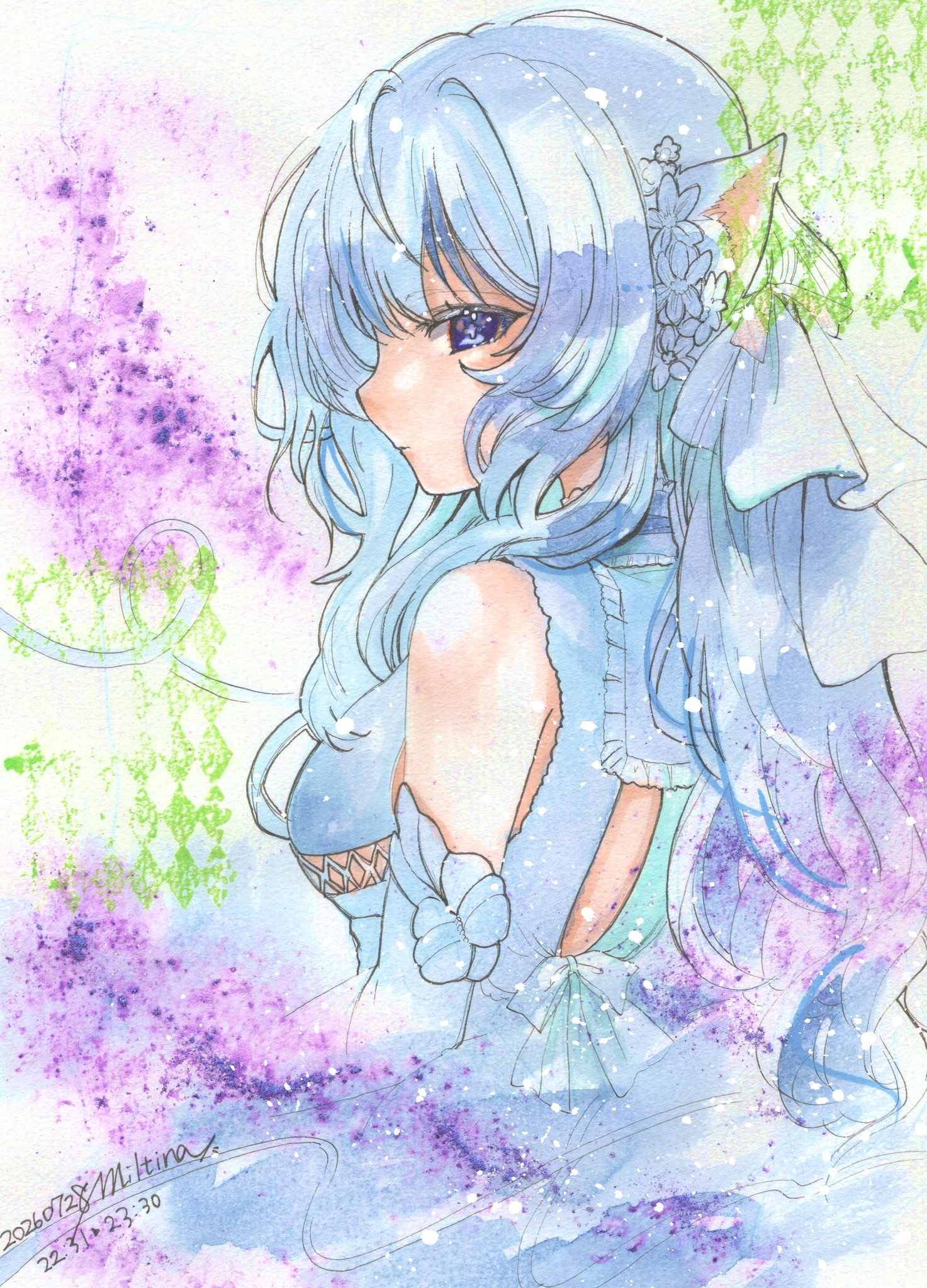 リピーター様限定　手描きイラストリクエスト ミル@毎日18時手描きイラストUP on X: 