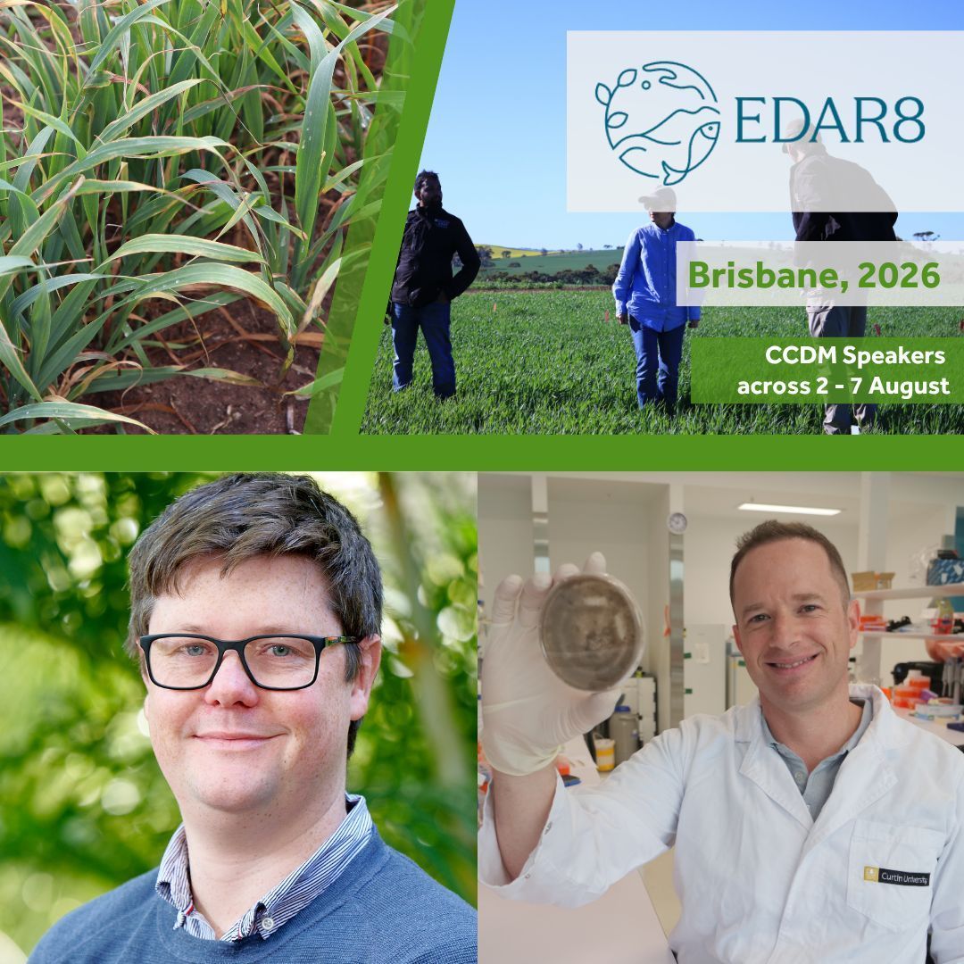 theCCDM's tweet photo. 🦠🌱 CCDM researchers Joel Haywood and Lincoln Harper will present at the Environmental Dimensions of Antimicrobial Resistance (EDAR) Conference in Brisbane (2–7 August). Their talks on antifungal resistance will feature in the One Health session on 6 August.
@theGRDC @CurtinUni https://t.co/yWiwo6UABR
