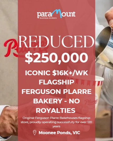 paramountbb's tweet photo. Iconic $16k+/Wk Flagship Ferguson Plarre Bakery - No Royalties – Moonee Ponds https://t.co/d4O3V8oMyY https://t.co/oaFz4zPhv5