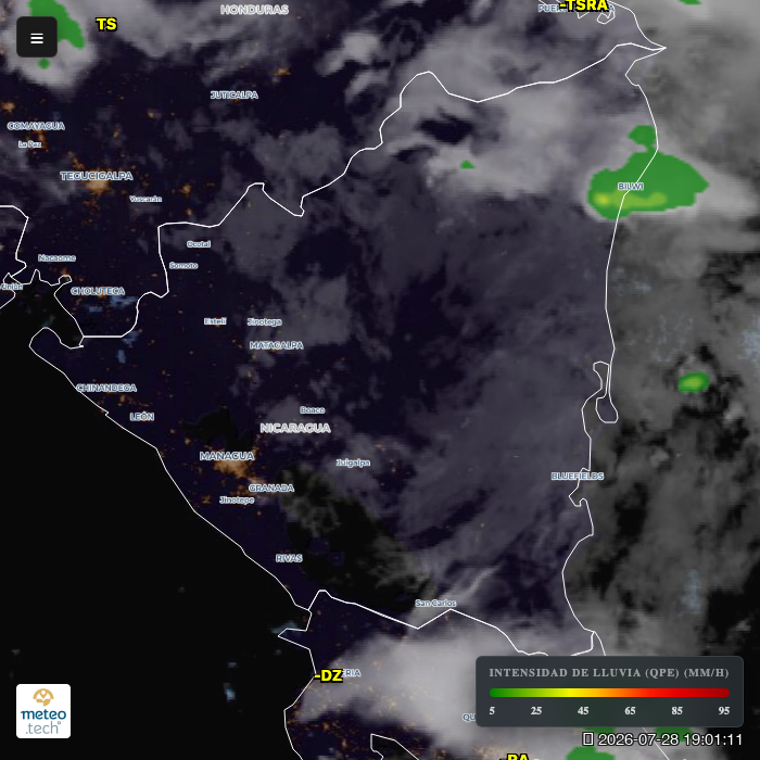 climaya's tweet photo. 🇳🇮 Tormentas eléctricas y lluvias moderadas a ligeras son esperables en casi todas las regiones (Atlántico Norte/Sur, Centro). El ambiente se mantiene caluroso con vientos que alcanzan rachas de 45 km/h.

Atiende los avisos oficiales. Mapas de tiempo real en nuestra web. #ClimaNI https://t.co/mDW8s2Sbbf
