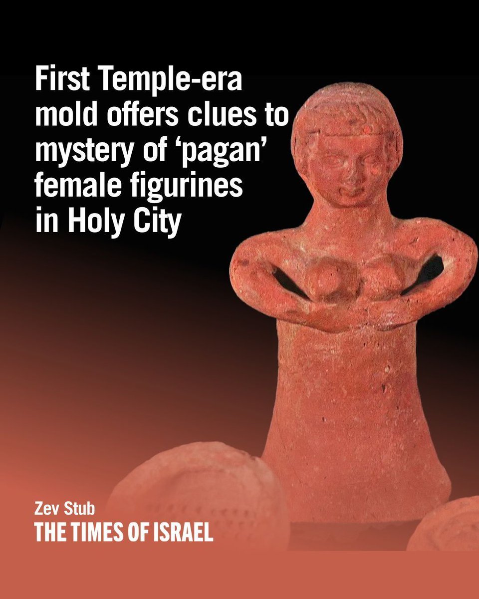 TimesofIsrael's tweet photo. A mold that was used to cast the face of a female clay figurine during the First Temple period may shed new light on similar figurines found in almost every archaeological excavation in the region, researchers from the Israel Antiquities Authority said Monday.

Read more: https://t.co/HgkJgVNsJs