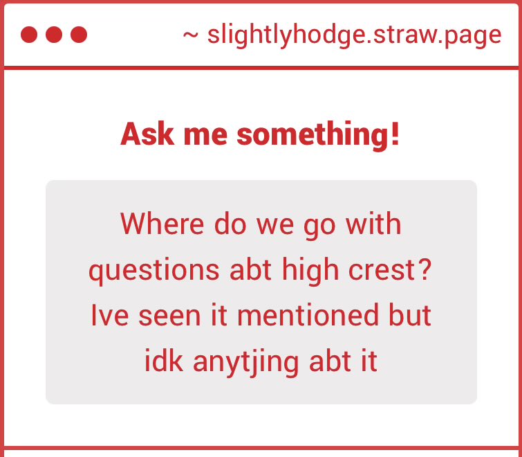 slightlyhodge's tweet photo. everyone is welcome to ask any questions down here or tag your questions with #highcrestsmp and there will be responses!
https://t.co/sRkTnH2slK https://t.co/J7iDgazwBI